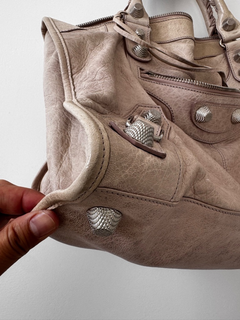 Balenciaga dusty pink Leather Work Bag - Picture 4 of 16